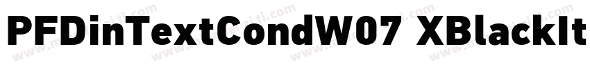PFDinTextCondW07 XBlackIt Regular字体转换